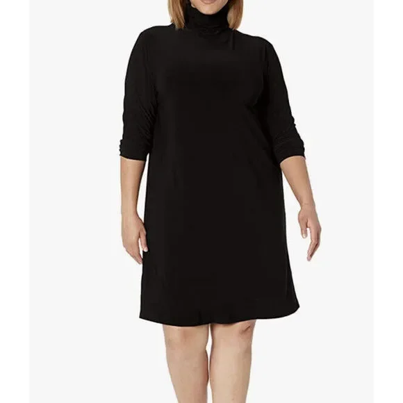 Norma Kamali | Dresses | Nwt Norma Kamali Womens Long Sleeve Turtleneck  Knee Length Dress Black Size M | Poshmark